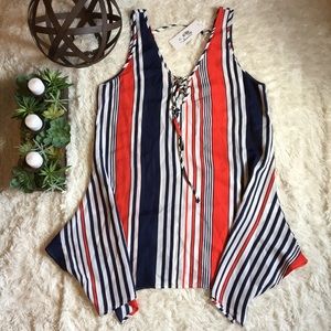 Francesca’s Red White and Blue Beach Cover Up